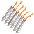 thumbnail image 4 of 6pcs/10pcs V Shape Titanium Tent Pegs Windproof Outdoor Camping Tent Nail Stakes, 4 of 7