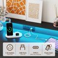 thumbnail image 3 of 8 Drawer Dresser for Bedroom, 55" Long Wood dresser with Power Outlet, LED Light and Deep Big Drawers, Modern Minimalist Black Dresser Wide Chest of Drawers for Bedroom, Living Room, 3 of 10
