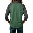 thumbnail image 6 of Hearthz Women's 3/4 Sleeve Athletic Golf Shirts Color Block Raglan Women Button Down Shirt Summer Womens Polo Shirts, 6 of 6