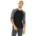 thumbnail image 1 of Bella + Canvas Unisex 3/4-Sleeve Baseball T-Shirt, 1 of 1