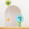 thumbnail image 2 of Langgg Indoor Hanging Table Tennis Trainer Self Workout Set Button Portable green 1 Paddle, 2 of 9