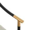 thumbnail image 4 of Crista Modern Upholstered Dining Chair, Metal Frame, Beige + Black + Gold, Set of 2, 4 of 8