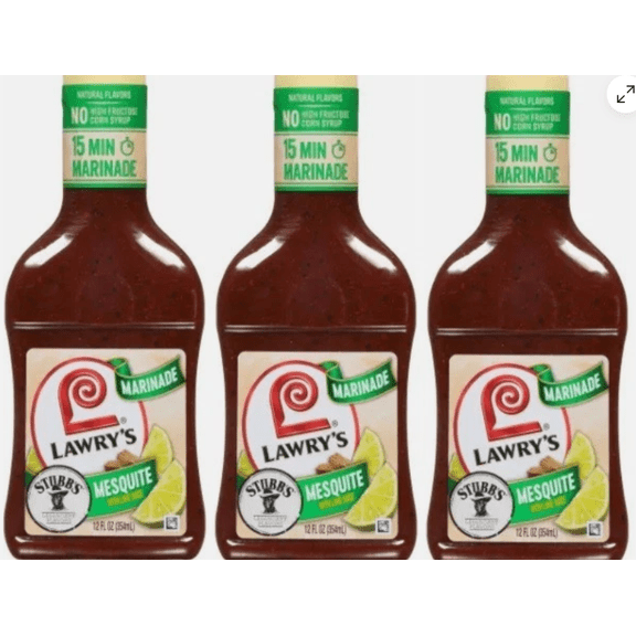 Mesquite With Lime Marinade, 3 Bottles, 12 Oz