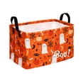 thumbnail image 2 of Rectangular Halloween Horror Ghost Storage Basket,Scary Pumpkin Basket,Halloweens Party Baskets,Halloween Candy Storage Baskets with Handles,Collapsible Storage Box Bin (G-1PCS), 2 of 9