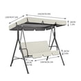 thumbnail image 3 of Silla de exterior con protección solar, asiento de relajación para jardín, impermeable, diseño plegable, estilo moderno, para patio, playa, portátil, duradera, fácil de montar, material sintético, re, 3 of 9