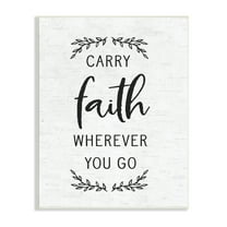 Stupell Industries Inspirational Faith Quote Religious Rustic Botanicals Graphic Art Unframed Art Print Wall Art, Design by Lettered and Lined