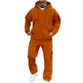 thumbnail image 2 of Letdown Sweatsuit For Men 2 Piece Outfits Sweatsuit Jogging Suits Full Zip Jacket Pants Outfits Jogging Athletic Suit Sets (Orange, XL), 2 of 8