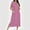 Red, variant on Women Zip Front Nightgown Short Sleeve Plaid Sleep Dress Soft Cotton Loungewear Long Housecoat with Pockets