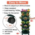 thumbnail image 5 of 2 Pack 6 Tier Green Stackable Strawberry Planter Garden Tower for Vegetables Flowers Herbs Succulents Vertical Oasis Grow Your Own, 5 of 7