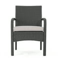 thumbnail image 6 of GDF Studio Kilburn Outdoor Wicker Club Chairs with Cushion, Set of 2, Gray and Light Gray, 6 of 6