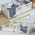 thumbnail image 2 of Montessori Floor Bed with High Rails, Solid Wood Montessori Bed Frame for Kids,, 2 of 7