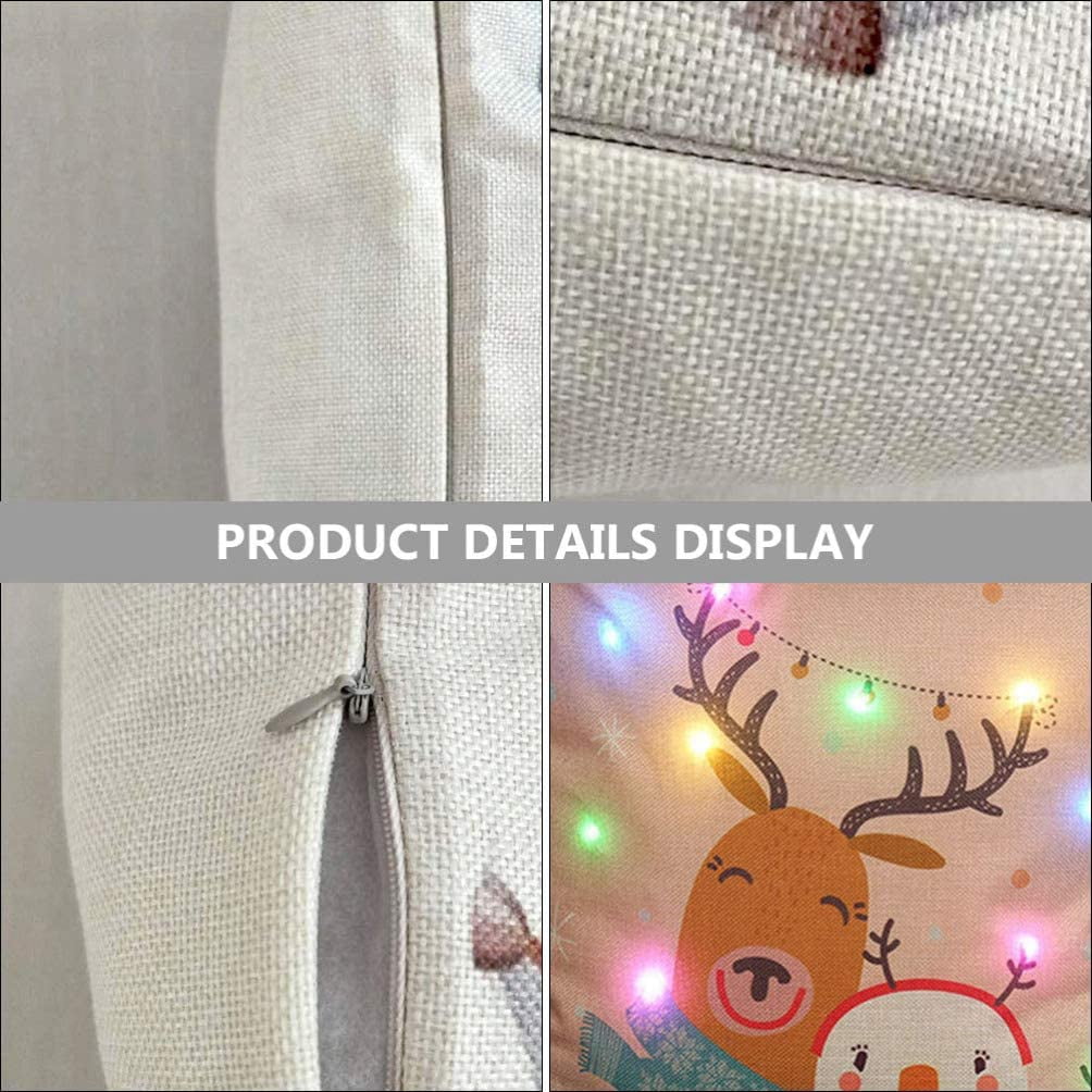 Led light up christmas pillows 2025