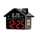 thumbnail image 3 of Reloj despertador digital, reloj de mesa multifuncional electrónico con forma de casa, para la noche. luz roja, 3 of 9
