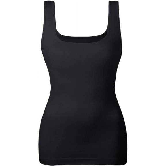 Women Tummy Control Shapewear Tank Tops Seamless Square Neck Compression Tops Slimming Body Shaper Camisole