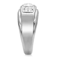 thumbnail image 5 of High polished (no plating) Stainless Steel Ring with Top Grade Crystal in Clear for Women Clear Stone Color Style TK119 Size 9, 5 of 5