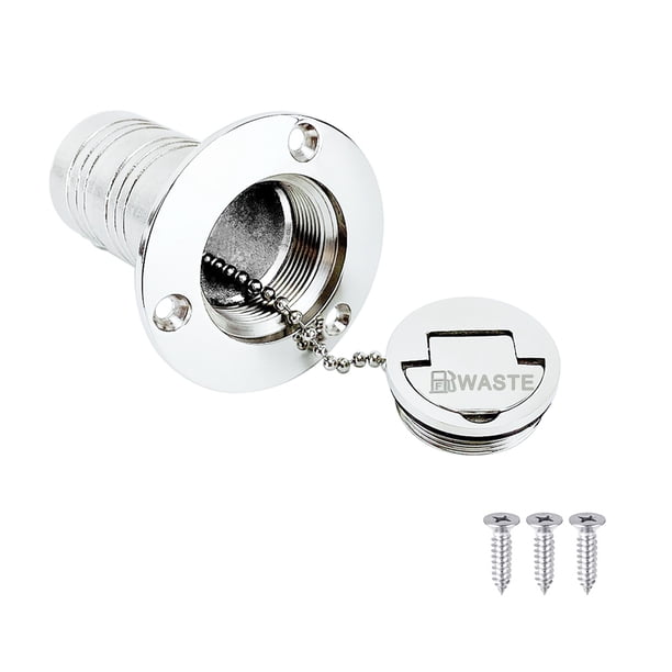 Tapa de relleno de barcos Tapa de relleno de depósito de yate con tornillos Trailer Tractor Vehículo de tractor Reemplazo de piezas Accesorios automotrices Residuos 38 mm AweSitey TO001015-02