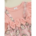 thumbnail image 6 of FEORJGP Toddler Girl 2Pcs Halloween Outfits 0 3M 6M 9M 12M 18M Infant Newborn Long Sleeve Jumpsuits Crew Neck Bodysuits Pumpkin Flower Print Rompers wshion Cute Sweet Clothes for Spring Fall, 6 of 6
