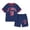 Blue, variant on Girls Letter Print Short Sleeve Shorts Casual Summer Outfit for Toddler Kids Matching Baby Gear 9-10 Years