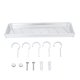 thumbnail image 1 of Bathroom Space Aluminum Shelf Bathroom Wall Mounted Drill Free Shelf Toilet Storage Rack with Hook 50cm, 1 of 5