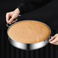 thumbnail image 1 of Yhmxh Utensilios de cocina Sartén multiusos para cocinar al vapor y hornear, con asas en ambos lados, molde para pasteles al vapor de acero inoxidable 304, sartén para rallar pasteles al vapor, alta, 1 of 6