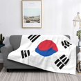 thumbnail image 2 of Zufioo Korea Print Horizontal Flannel Blanket, Anti-wrinkle, Anti-shrinkage, Anti-allergic Plush Blanket, Household Items Suitable for Bedroom-60"x50", 2 of 6
