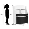 thumbnail image 6 of Wood Kids Organize Storage Cabinet with Blackboard,1 Shelf, 2 Compartments and 1 Big Rolling Drawer, 6 of 6