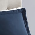 Mainstays Navy Flange Microfiber Shams, Standard Shams, 2 Count