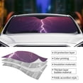 thumbnail image 4 of Kdxio Thunderstorm Violet Purple Print Front Windshield Sun Shade,Folding Auto Sunshade for Car Truck SUV-Small, 4 of 7