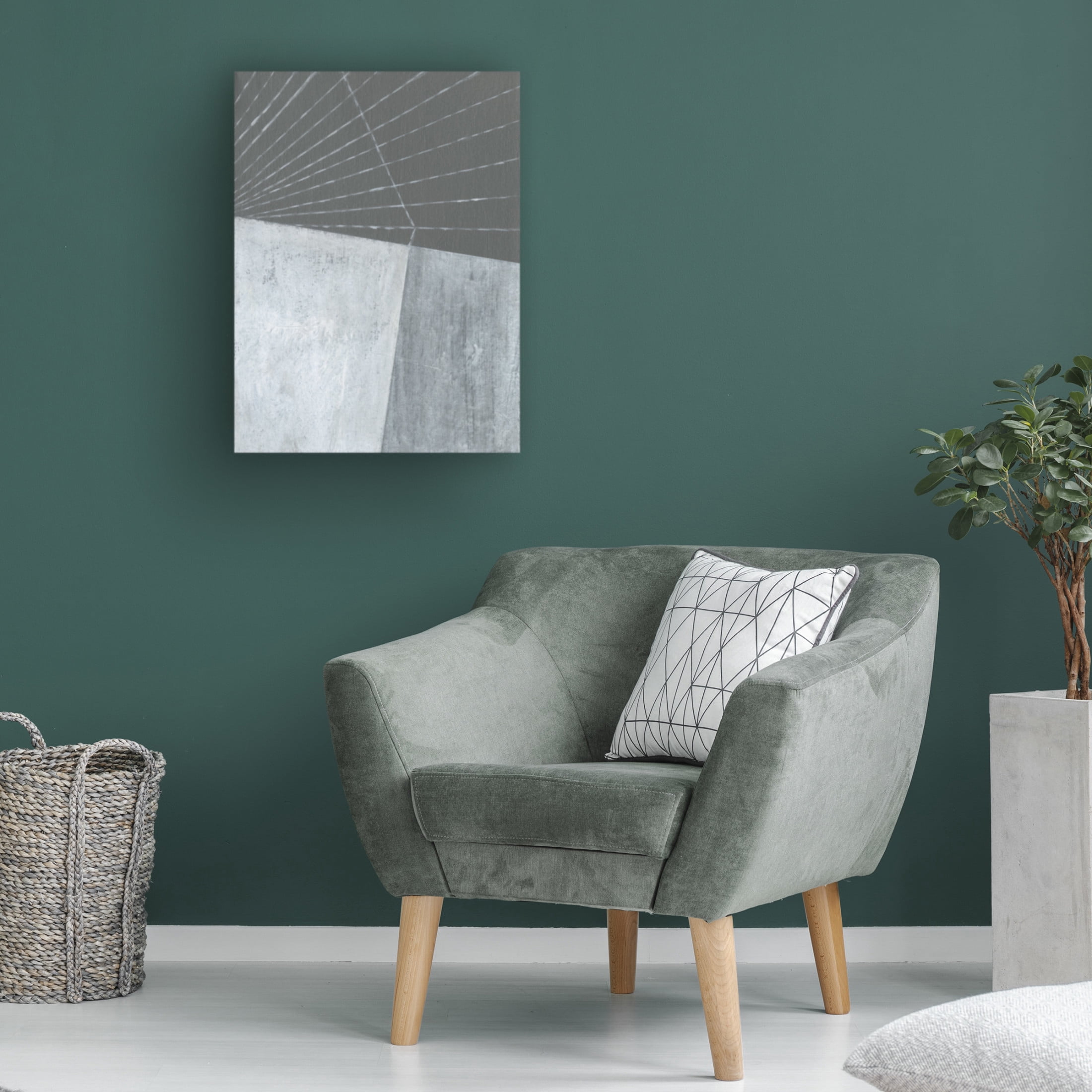 Canvas Wall Art - Jodi Fuchs 'Gray Matter Lines I' Wall Art for Living Room, Bedroom, or Office Décor by Trademark Fine Art - 24 x 32 Inches