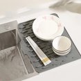 thumbnail image 4 of YoeXGDS 1PC Dish Drain Board Plastic Drain Boards, Dish Drainer Tray Large Dish Drainer Mat with Side Drop Slope Diversion Drainboard for Dish Rack Kitchen Counter 12.6x10/14x11 Inch, 4 of 9