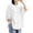 White, variant on Women's Vintage O-Neck Three Quarter Sleeve Plus Size Top - Comfortable for Daily or Casual Wear