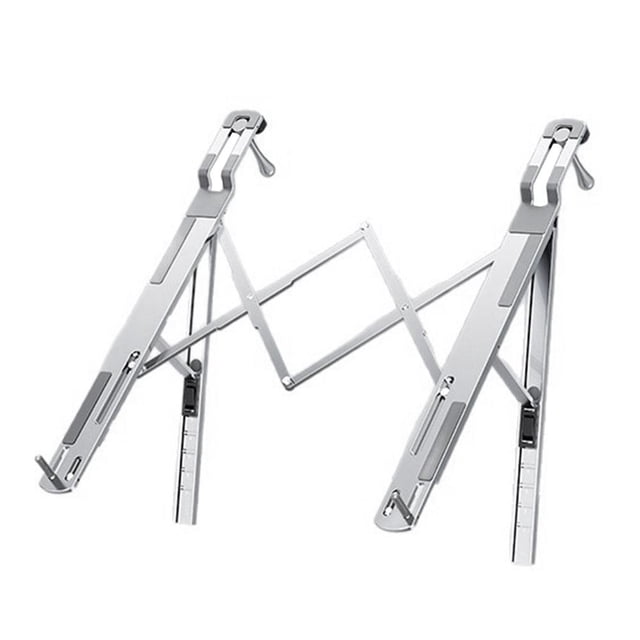 Adjustable Foldable Aluminum Laptop Riser, Portable Computer Holder Stand for Car Use