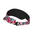 thumbnail image 2 of Balery Palm Tree Pattern on Red Sport Wear Athletic Visor Sun Sports Visor Hat Visor Adjustable Cap for Women and Men (One Size), 2 of 8