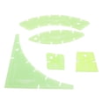 thumbnail image 2 of Ensemble de Modèles de Courtepointe, 5 Pcs Modèles de Courtepointe Multifonctionnels Transparents Verts Réutilisables Robustes pour Artisanat, 2 of 7
