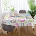 thumbnail image 6 of Easter Eggs Bunny Tablecloth Rectangle Colorful Table Cloth Large Square Table Cover for Dining Kitchen Party 60"x108" Decor Gift, 6 of 7