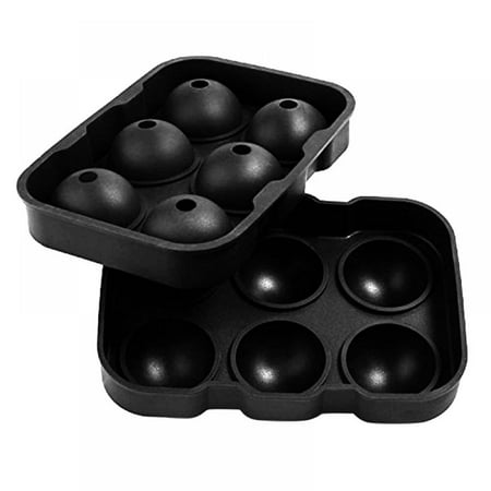 

6 Holes Reusable Ice Cube Trays Silicone Combo Mold Ice Ball Maker Round Molds