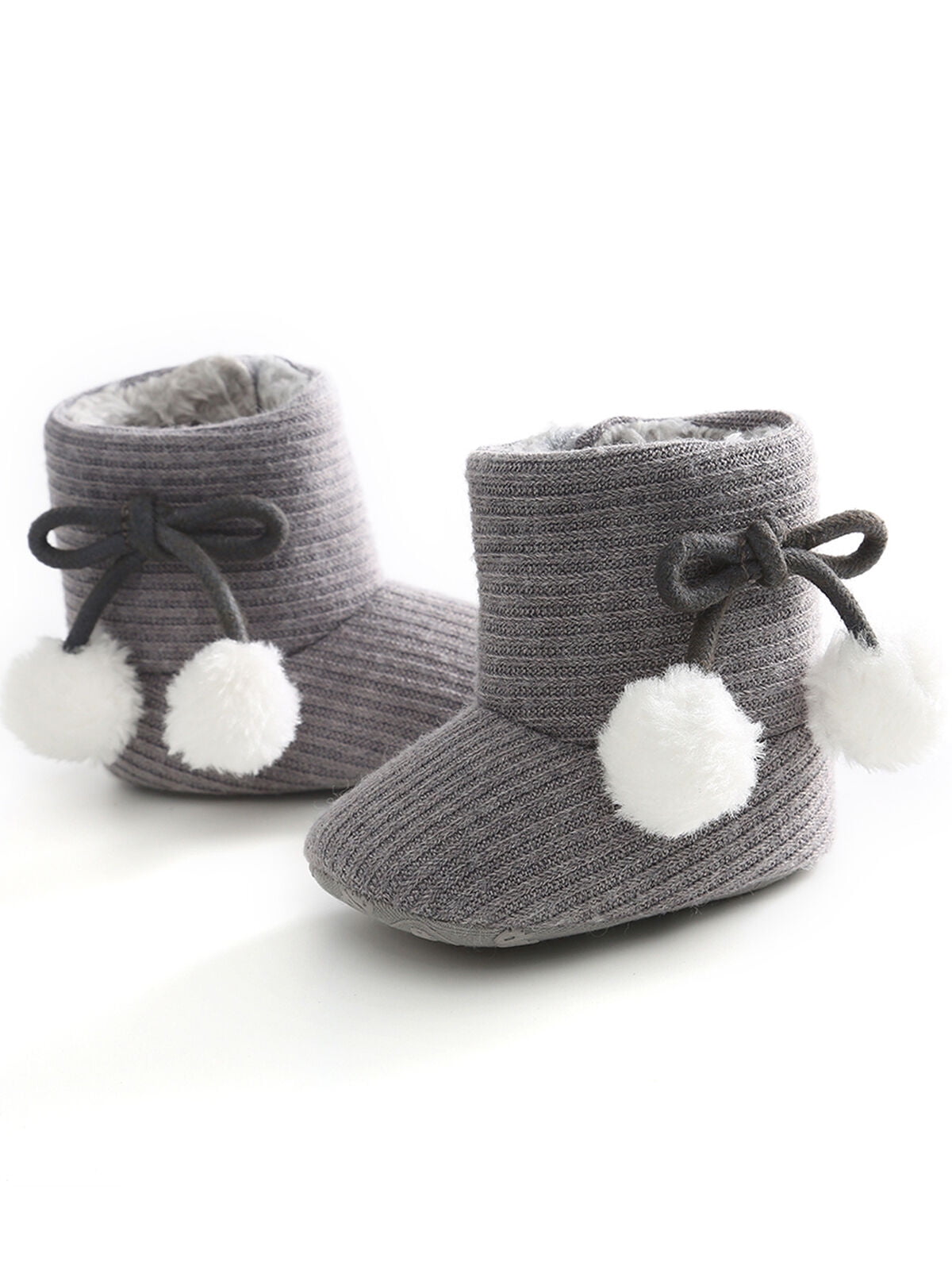 4 Color Faux Suede Faux Fur Casual Booties Toddler Kids Girls Winter Boots Shoes 