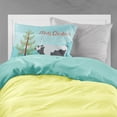 thumbnail image 2 of Carolines Treasures BB9191PILLOWCASE Hungarian Grey Steppe Cow Christmas Fabric Standard Pillowcase Teal Standard, 2 of 2