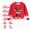 H001-Red, variant on TOWED22 Boys Girls Christmas Pajamas Xmas Graphic Long Sleeve Pant Sets Pjs Kids Holiday Sleepwear