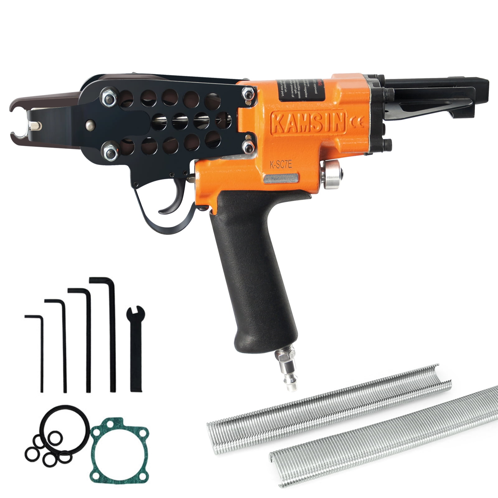 Kamsin K-SC7E 15 GA Pneumatic Hog Ring Tool with Long Nose, 3/4'' Crown ...