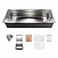 thumbnail image 3 of Houzer NVS-6500 45 in. Novus Series Undermount Dual Level Workstation Kitchen Sink with Interchangeable Dual Sliding Platform System & 7 Accessories Strainer, Stainless Steel, 3 of 4