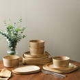 thumbnail image 2 of Stone Lain Cairo 12-Piece Dinnerware Set Stoneware, Service for 4, Sand, 2 of 6