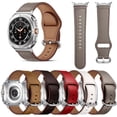 thumbnail image 4 of Lunvic Genuine Leather Watch Band for Galaxy Watch 9, Adjustable Replacement Strap with Stainless Steel Buckle and Quick Release Connectors, Darkbrown, 4 of 4