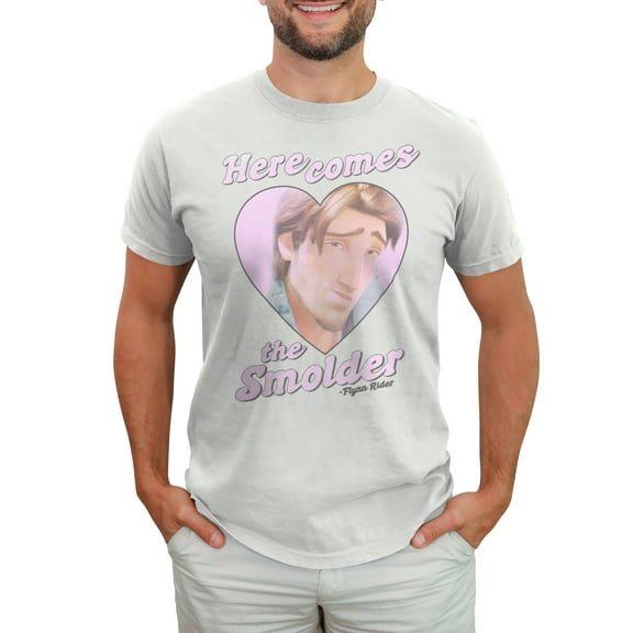 Men's Tangled Flynn Rider Here Comes the Smolder Graphic Tee White X Large