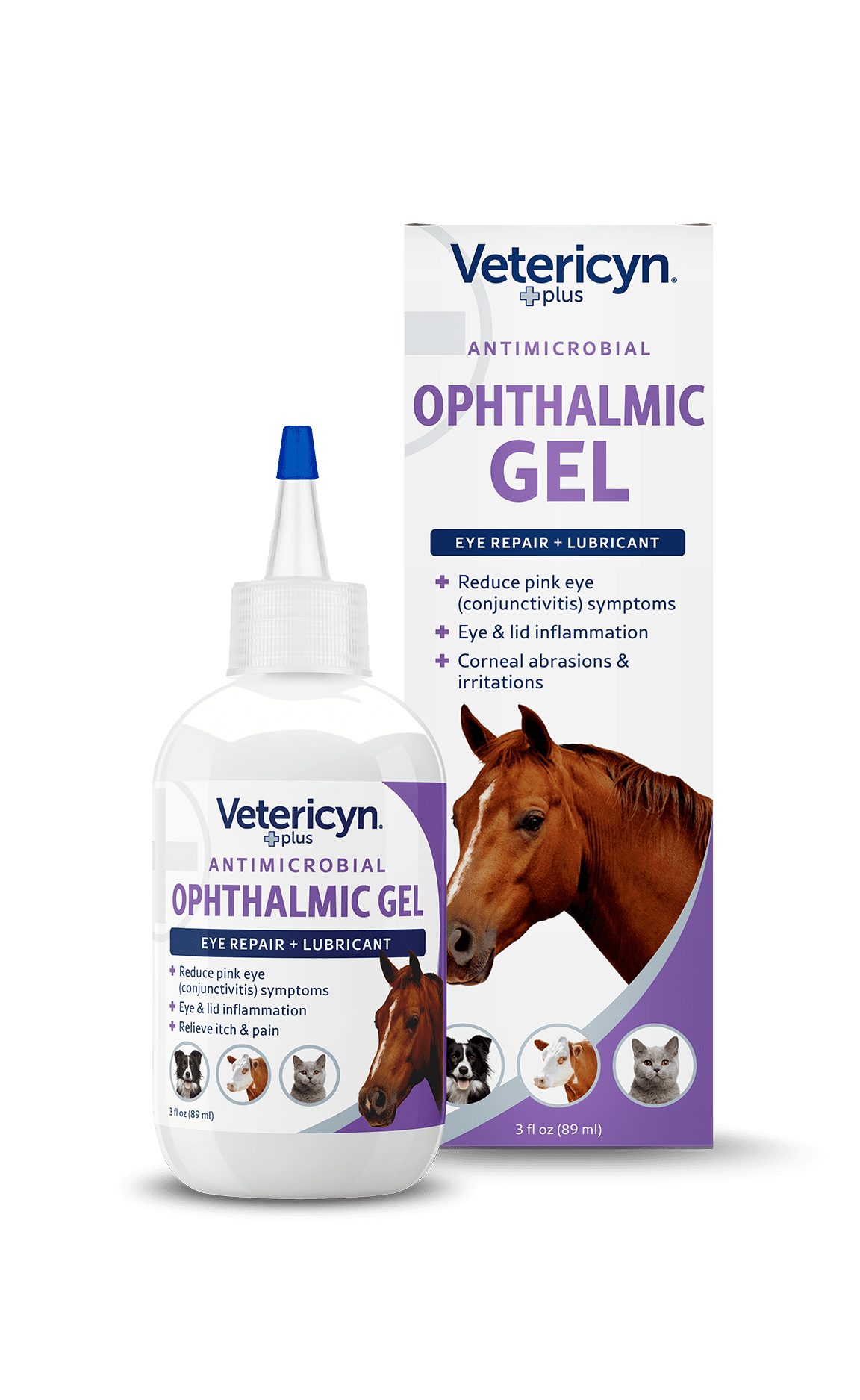 Vetericyn Plus Ophthalmic Gel, Eye Care for Dogs, Cats, Horses, and All