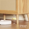 thumbnail image 4 of Amadwell Rattan TV Stand for 60" TVs, Adjustable Shelf, Natural Living Room Entertainment Center, 4 of 9