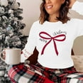 thumbnail image 7 of Womens Long Sleeve Merry Christmas T-Shirts Casual Merry and Graphic Tee Christmas Tree Tops, 7 of 7
