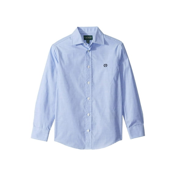 Lauren Ralph Lauren Boy's Classic Spread Collar Dress Shirt (Big Kids) Blue 8 Big Kid