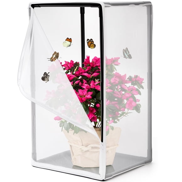Kingrol Cage d'Habitat Extérieure pour Insectes et Papillons - Enclos en Maille pour Plantes pour la Protection des Ravageurs/oiseaux, Idéal pour l'Élevage de Papillons, Soldier Fl