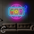 thumbnail image 4 of C-CRAFT Slot Machine Neon Led Lights 23 inch for Casino Bar Pub Decor, 4 of 5
